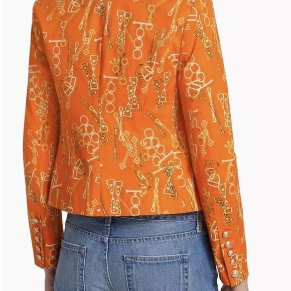 L'AGENCE Brooke Blazer Horse Bit Buckle Carrot Jacket NWT - Picture 7 of 9